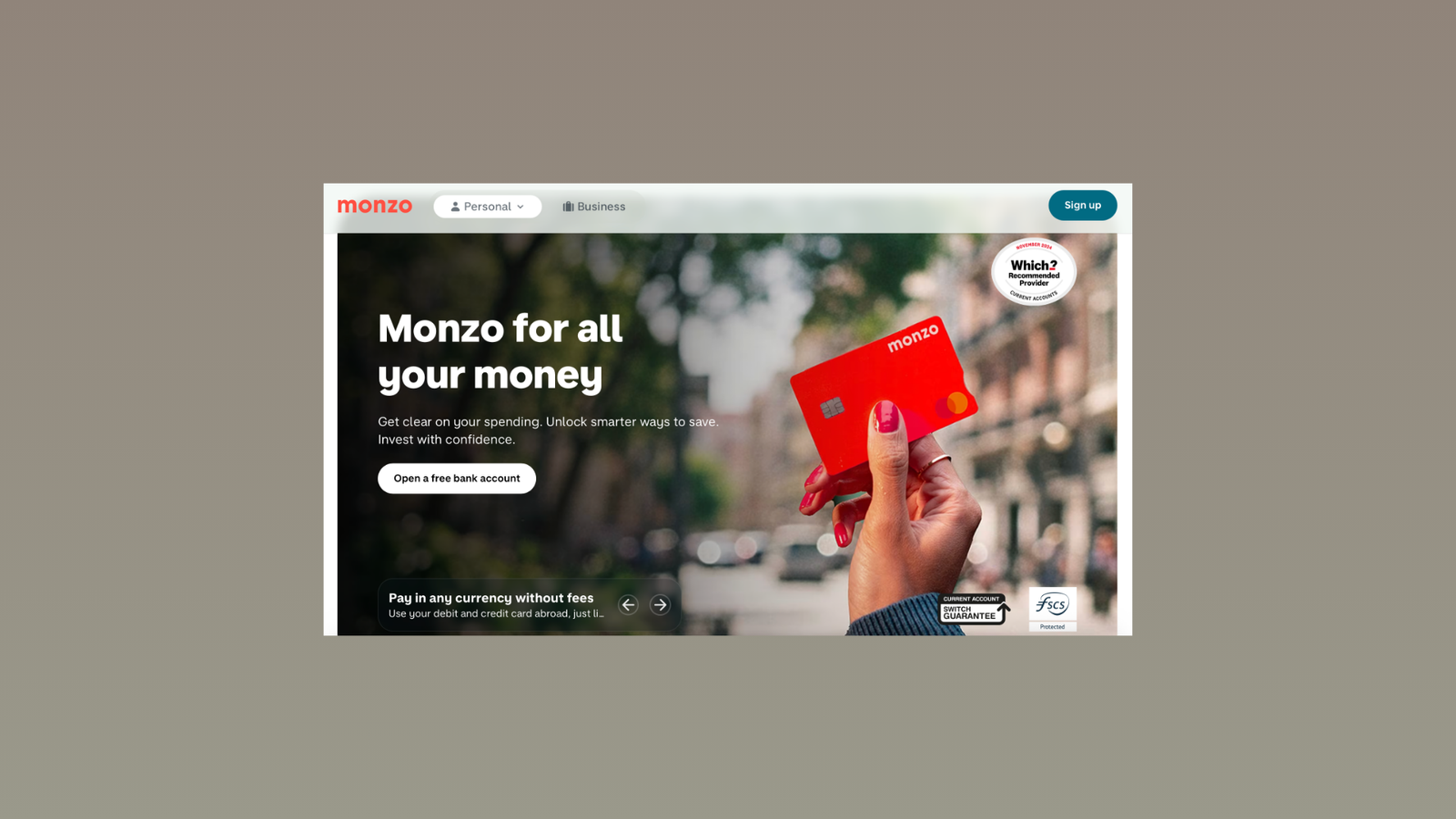 Monzo mobile banking app CompareNow